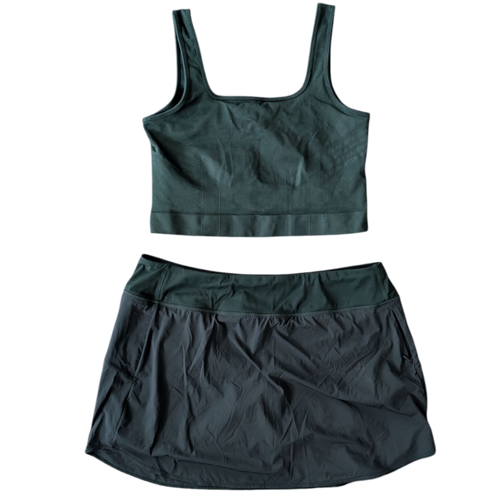 Knix Dark Green 2-piece Skirt Set Outfit